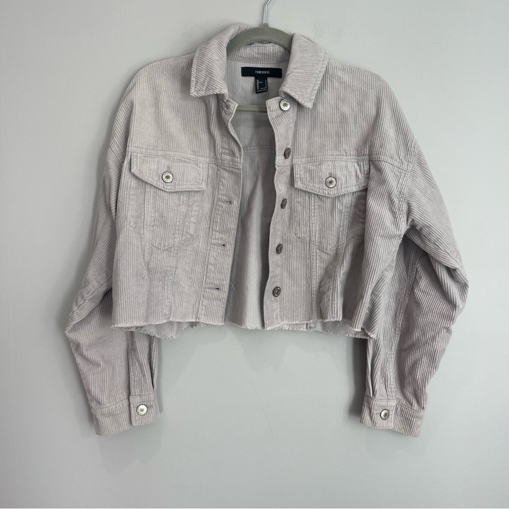 Forever 21 Gray Jean Jackets